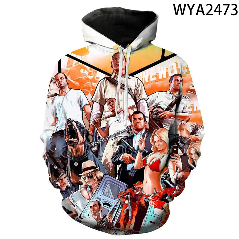 

Spring And Fall Men Women Children Grand Theft Auto 4 3D Printed Hoodies Pullover Streetwear Boy Girl Kids Cool Sweatshirts Tops