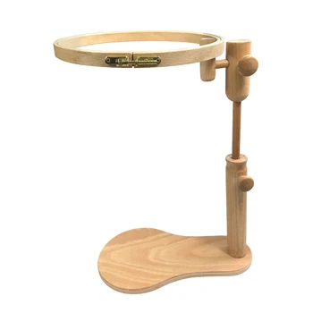 

Household adjustable new embroidery tools cross-stitch embroidery frame shelf 21 24 28cm desktop solid wood embroidery stretch