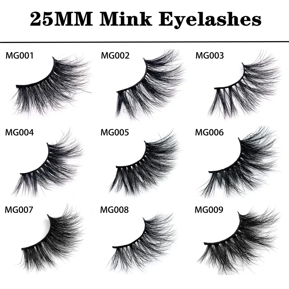 

Lashes Mink 25mm 3D Mink Eyelashes Extension Natural Fake Eyelashes Thick and Long Curls Lashes Bulk Nagaraku Eyelashes Make Up