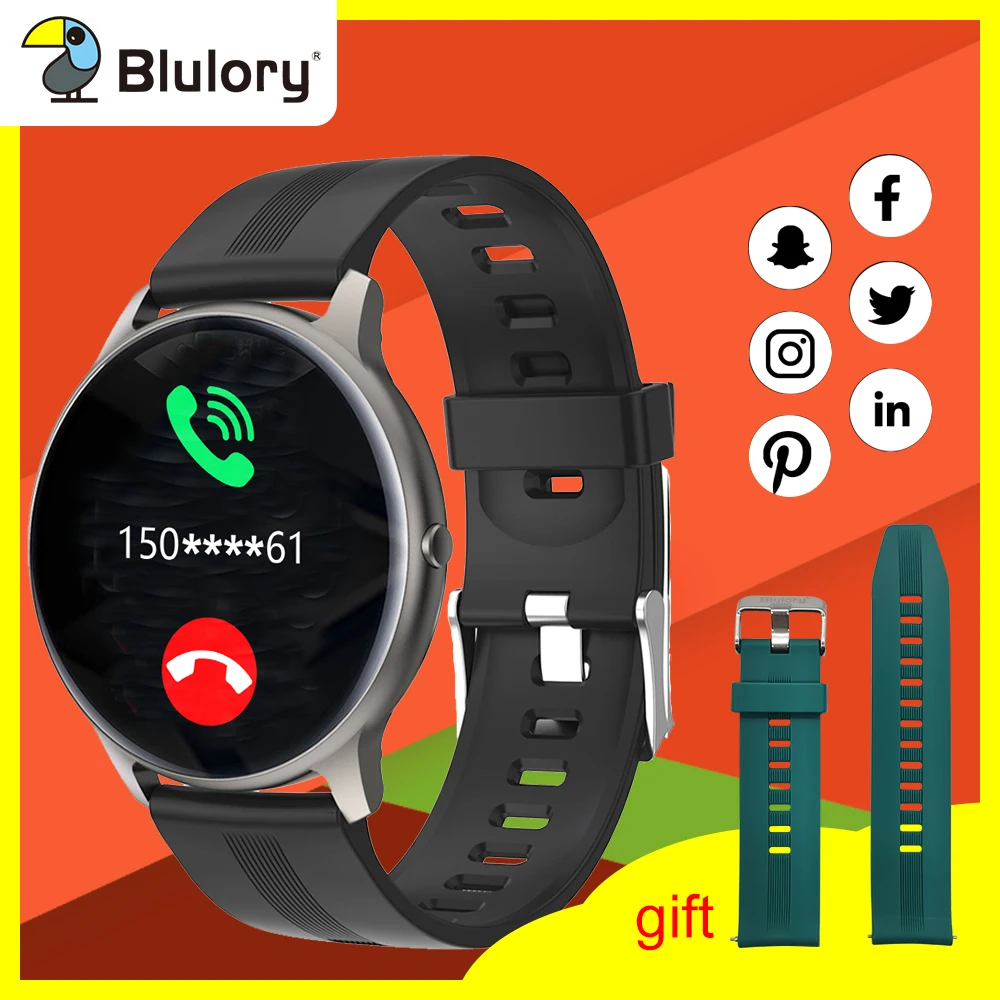 Blulory Smart Watch BW11 Men Full Touch smartwatch 2020 waterproof Fitness Tracker Blood Pressure Clock Women for iOS Android |