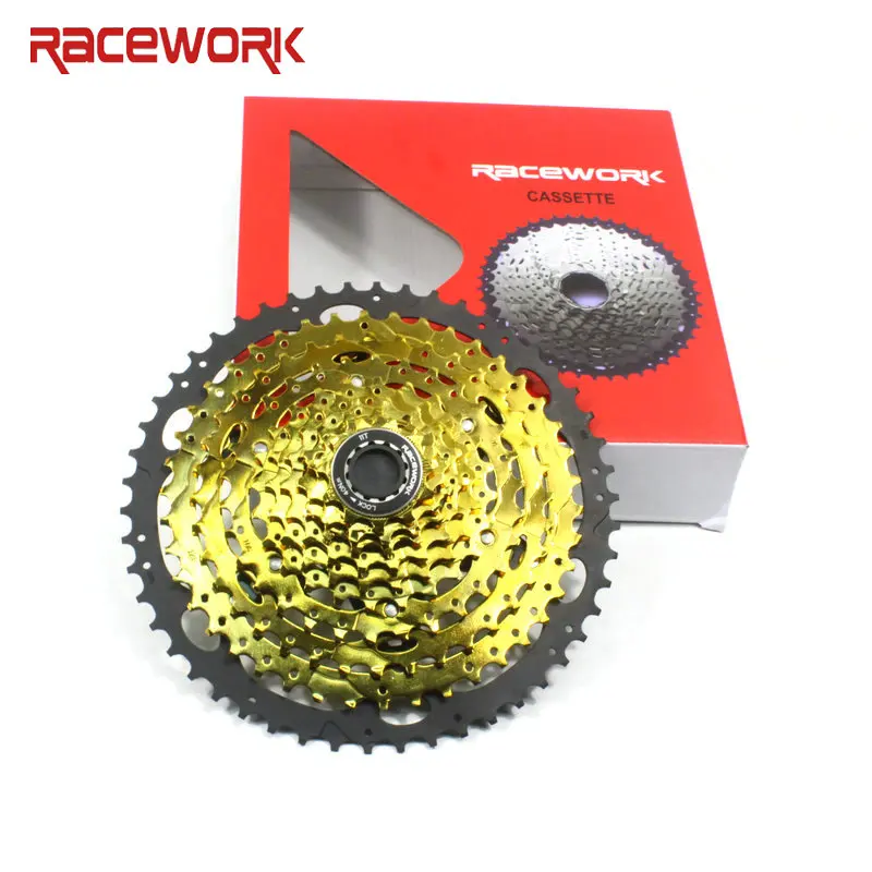 Кассета велосипедная RACEWORK 10 скоростей Золотая кассета звездочка маховик для