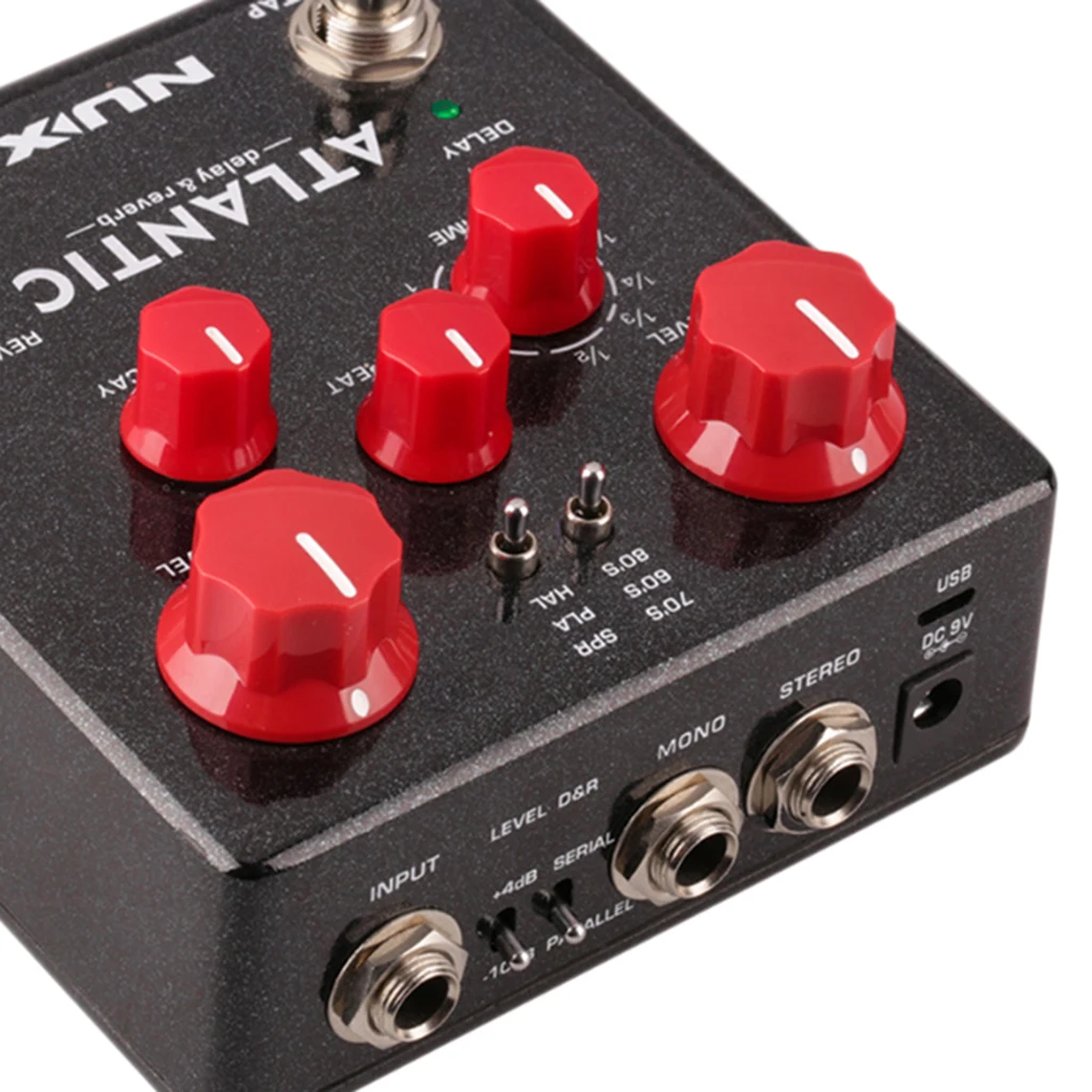 Atlantic Delay& Reverb педаль эффектов двойной ножной переключатель для электрогитары аксессуар черный