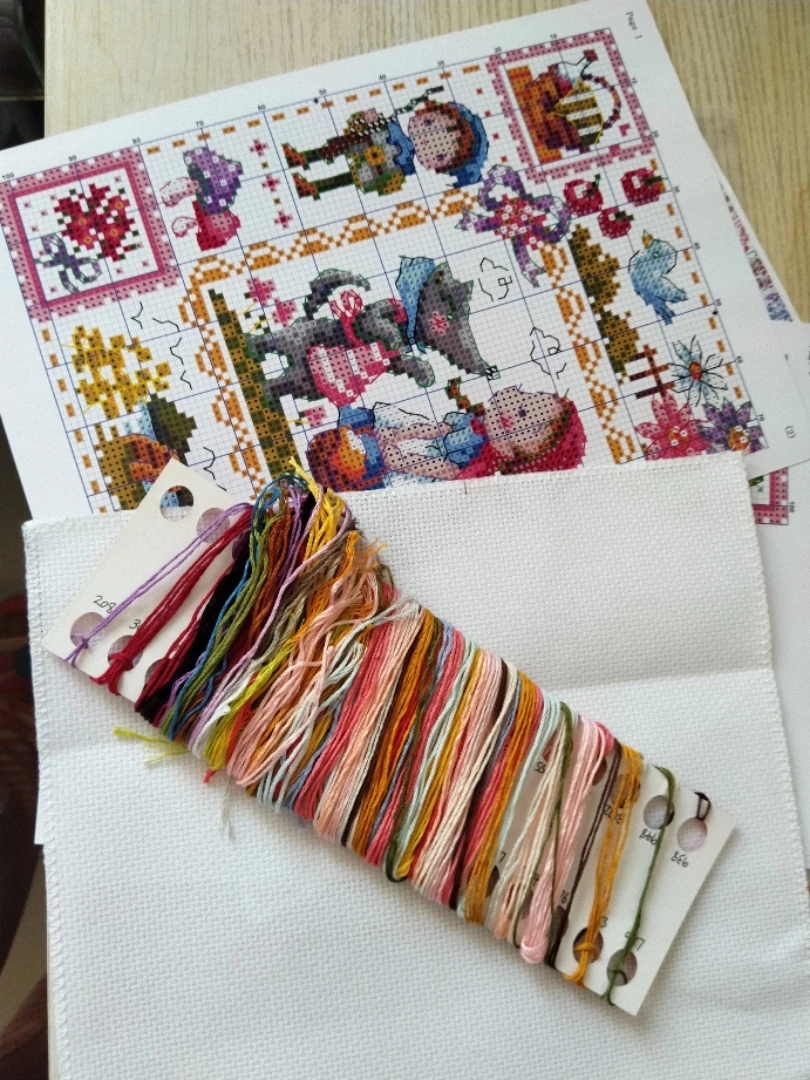 Rabbit styles cross stitch kit Animal cotton thread 14ct canvas stitching embroidery DIY