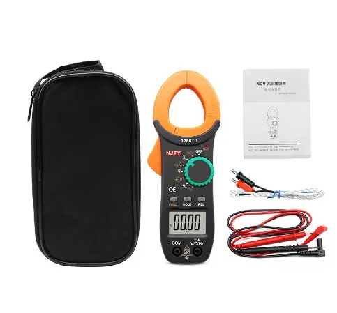 Digital clamp meter ACA AC/DCV Resistance capacitance frequency temperature NCV 3999 counts Ammeter Tester