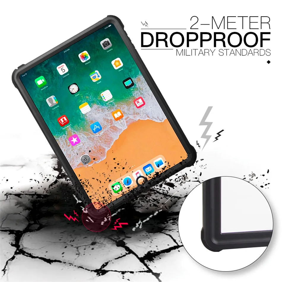 Чехол для iPad Pro 9,7() планшет A1673 чехол Funda для iPad Air 2/iPad 6 детский безопасный противоударный защитный чехол подставка+ шейный ремень