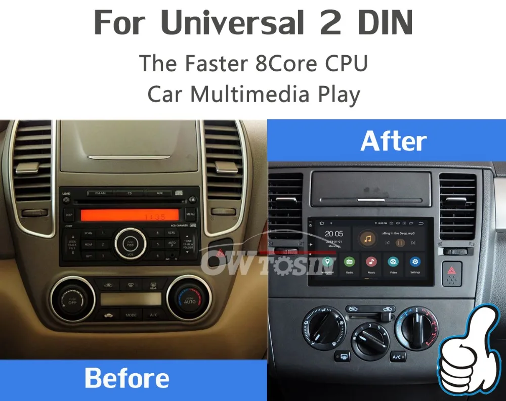 Sale 7" Android 9.0 PX6 4GB RAM 64GB ROM Universal 2 DIN Car Radio Multimedia Player WIFI Stereo Audio Double Din 2Din DSP Carplay 5