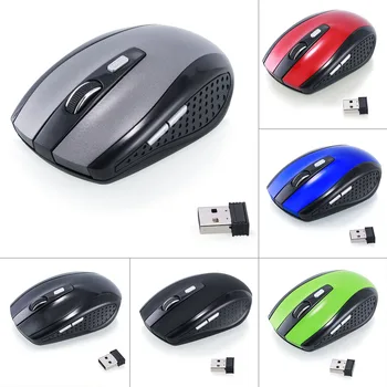 

Wireless 2.4GHz Optical Mouse Built-In Mouse Memory Cordless Scroll Mice 16 Channels For USB​ PC Laptop Computer