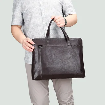 

New Style Men's Briefcase Business Handbag Outdoor Textured Casual Multi-functional Shoulder Bag