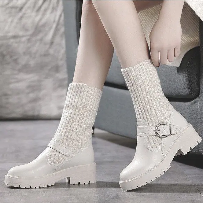 

2019 Autumn & Winter New Style Martin Boots WOMEN'S Shoes Autumn plus Velvet Online Celebrity Versatile Was Small Feet Autumn Sh