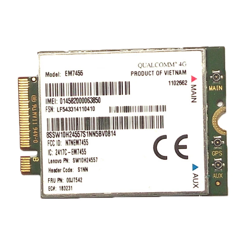 4G LTE карта WWAN для Sierra Wireless Airprime EM7455 GOBI6000 FRU:S1NN Lenovo X270 T470 T470S T470P P51 P71 2017 X1 + антенна |
