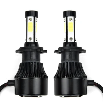 

Set LED Headlights Parts 6000K 1800W 360 Degrees 16000LM Replacement Auto