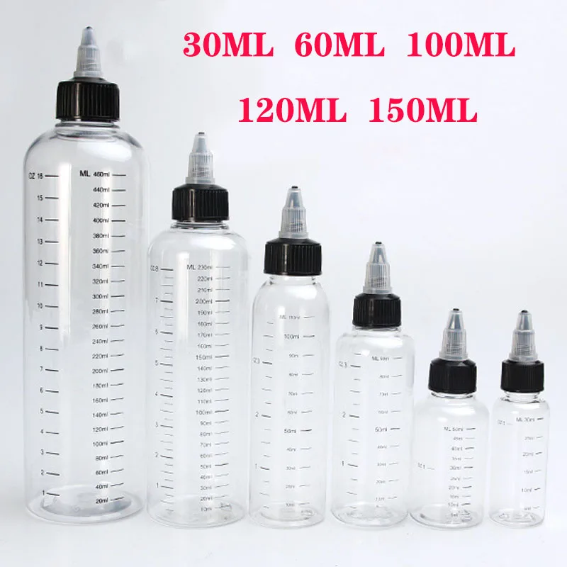 

5 Pcs/pack 30/60/100/120/250 Ml PET Plastic Dropper Bottles Empty E Juice Liquid Containers Refillable Oil Bottle with Screw Cap