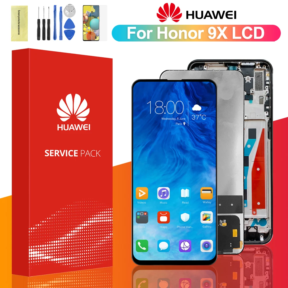 Original 6.59'' LCD For Huawei Honor 9X premium global edition STK-LX1 STK-L22 Display Touch Screen Digitizer Assembly+Frame |
