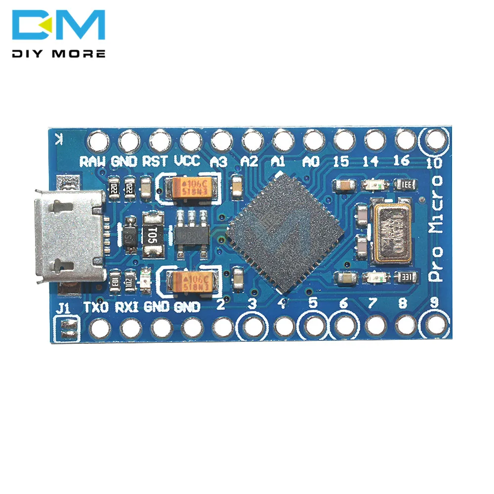Pro Micro ATmega32U4 5V 16 МГц заменить ATmega328 для Arduino Pro Mini с 2 Row штыревые для Leonardo Mini Usb Интерфейс