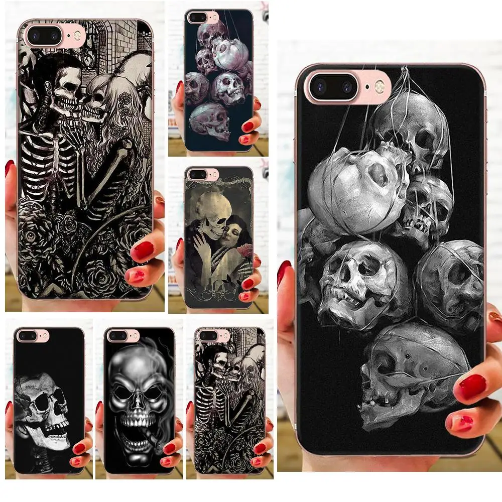 For Apple iPhone 11 Pro X XS Max XR 4 4S 5 5C 5S SE 6 6S 7 8 Plus New High Quality Luxury Phone Case Horror Skull | Мобильные