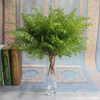 

round Leaf Persian Leaf Simulated Green Plants Leaves Plastic Handle Persian Leaf Fern False Leaf Plant Wall Decorative Grass