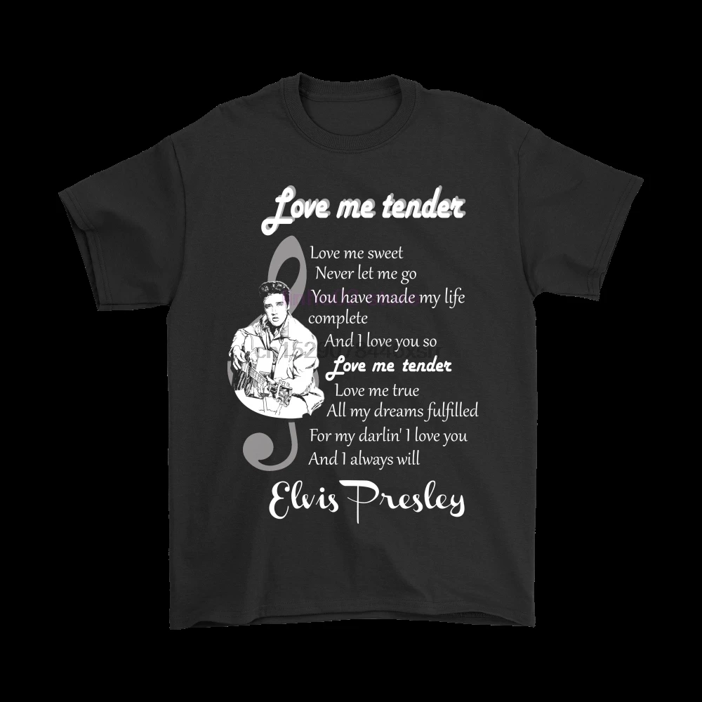 Футболки с надписью Love Me Tender Elvis Presley Song |