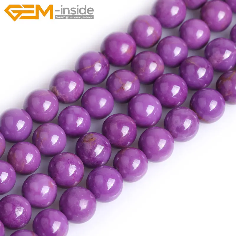 Nwq 4/6/8/10/12/14MM Natural Purple Amethyst Round Gemstone Loose Beads 15''AAA 