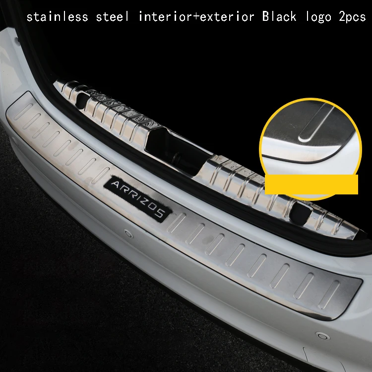 Для Chery ARRIZO5 ARRIZO 5 задняя защита багажника Декоративная полоса задняя дверь украшение яркая полоса автомобильные аксессуары - Цвет: black logo 2pcs