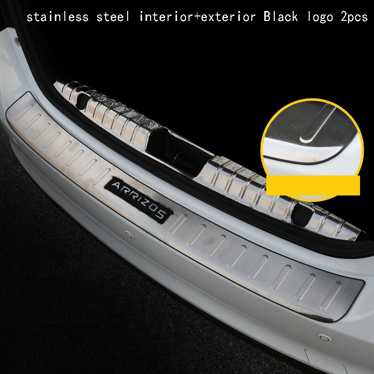 black logo 2pcs Для Chery ARRIZO5 ARRIZO 5 задняя защита багажника Декоративная полоса задняя дверь украшение яркая полоса автомобильные аксессуары - Цвет: black logo 2pcs