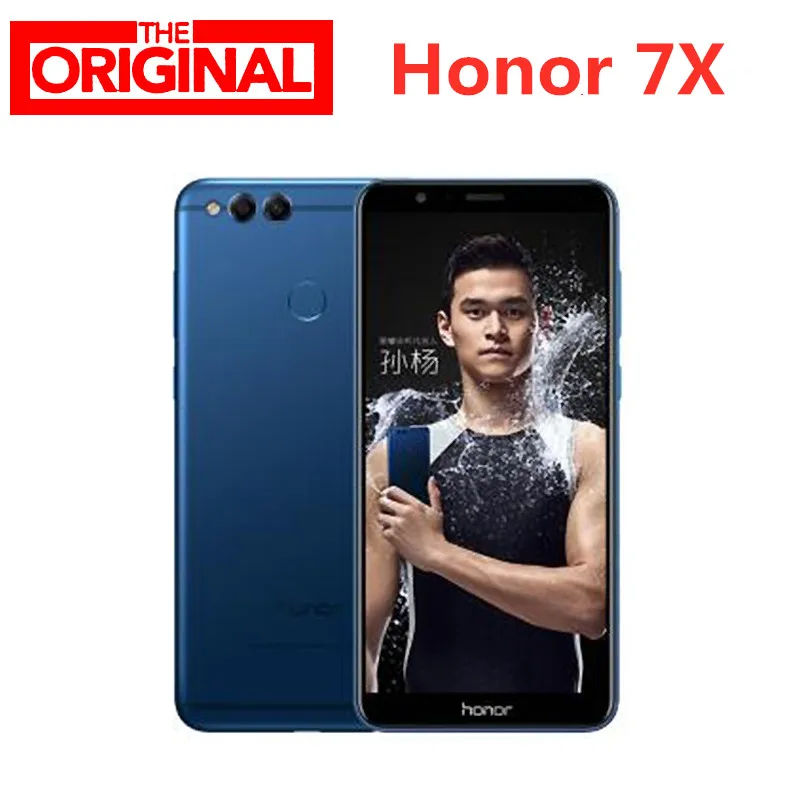 Сток! Huawei Honor 7X мобильный телефон Восьмиядерный 4G LTE мобильный телефон Kirin 659 Android 7,0 5,9" 2160*1080 полный экран 4 Гб ram 128 ГБ rom