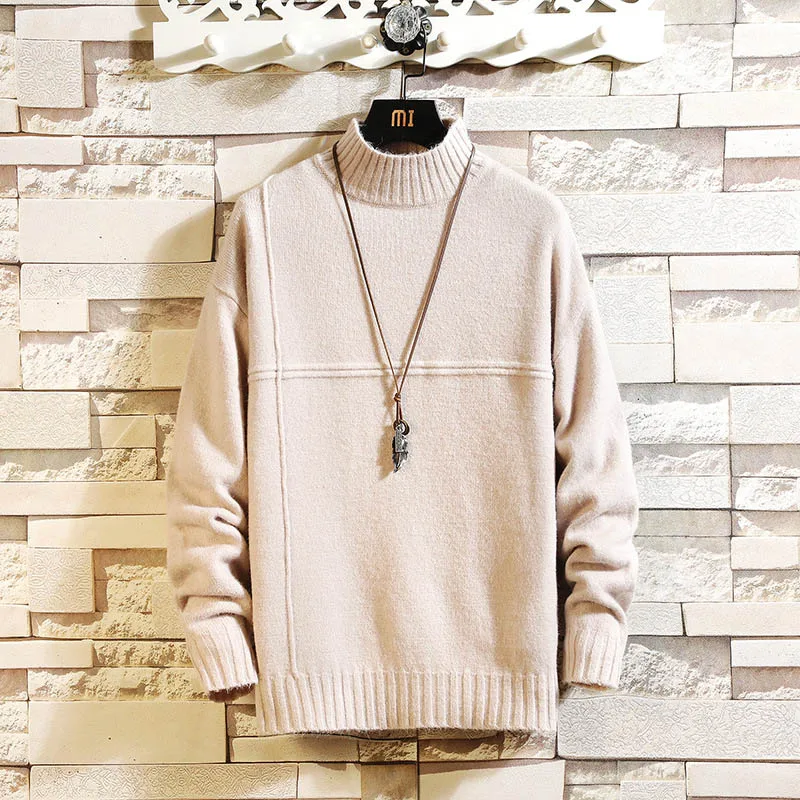 5 New Autumn Winter Turtleneck Sweater Men Pullovers Men Casual Long Sleeve Sweaters Korean Jumpers Sweater Man Keep Warm Pull Men - Цвет: 5