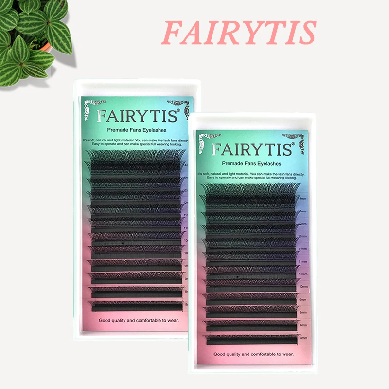 FAIRYTIS 12 Lines YY Lash Premium Matte Black C D CC DD Curl Individual Eyelashes Extension Faux Y-shaped Fluffy Lashes Makeup
