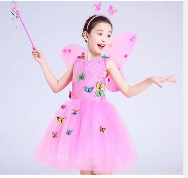 

1pcs/lot children halloween butterfly dress girl mesh lovely dancing dress