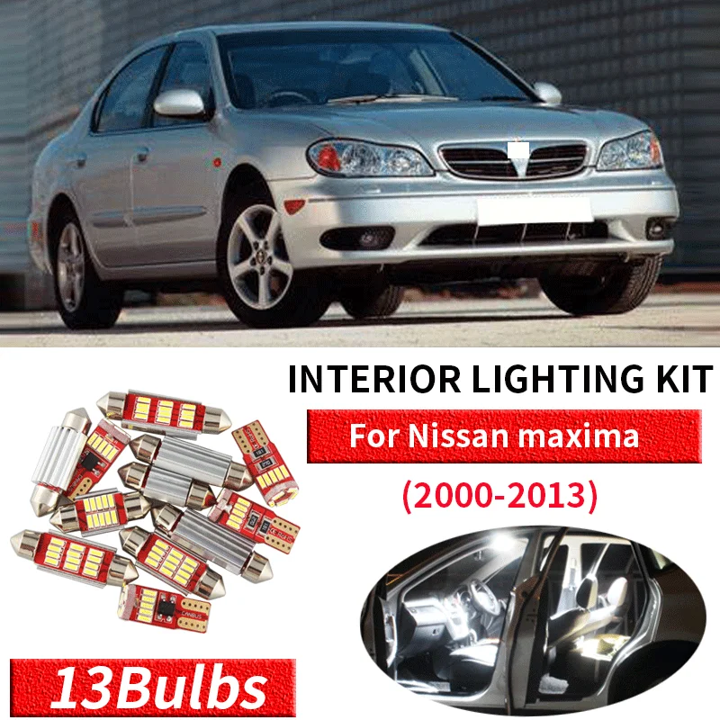 13X фонарь для интерьера автомобиля 2000 2001 2002 2003 Nissan maxima светодиодное Внутреннее