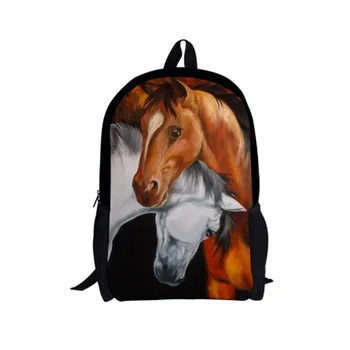 

Cool Boys Girls Crazy Horse Custom Pattern School Bag Personalized Kids 3D Animal School Bag Junior Primary Book Bag Mochila 16i