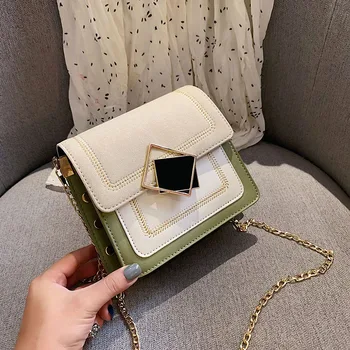 

Chain Pu Leather Crossbody Bags For Women 2020 New Wild Small Shoulder Messenger Bag Special Lock Design Female Travel Handbags