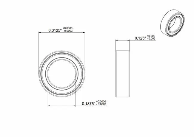 R156 RS подшипник 4,762*7,938*3,175 мм(10 шт.) ABEC-1 ABEC-3 миниатюрный высокого Скорость R156 RS шариковые подшипники R156-2RS