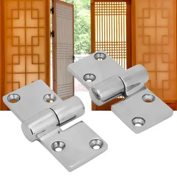 

2Pcs Door Hinges Left and Right Take-Apart Hinge Stainless Steel Boat Glass Door Deck hinge Accessories 90*38mm
