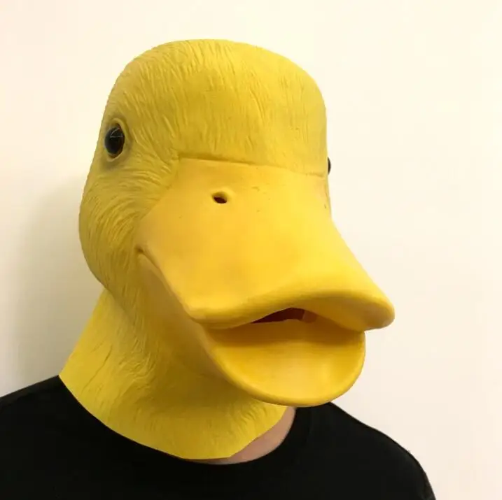 

Creepy Rubber Animal Mask Latex Party Yellow Duck Animals Mask Adult Cosplay Party Halloween Masquerade Funcy Dress Supplies
