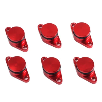 

6 X 33 Mm Swirl Flap Flaps Delete Removal Blanks Plugs for Bmw M57 M57N M57Tu Red