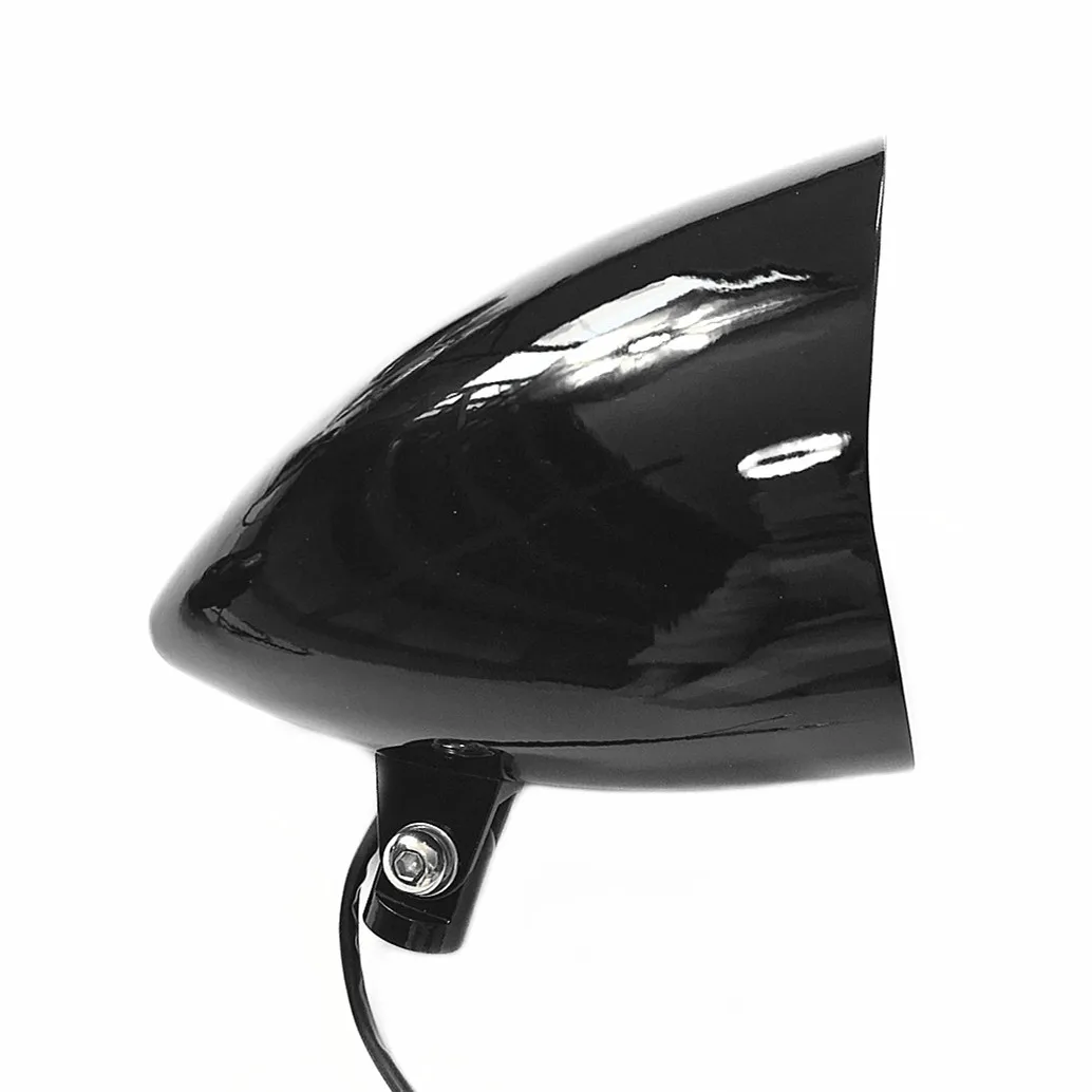 Gloss Black Хром Пуля три бар 5,7" фара для Harley Sportster Dyna - Цвет: Gloss Black