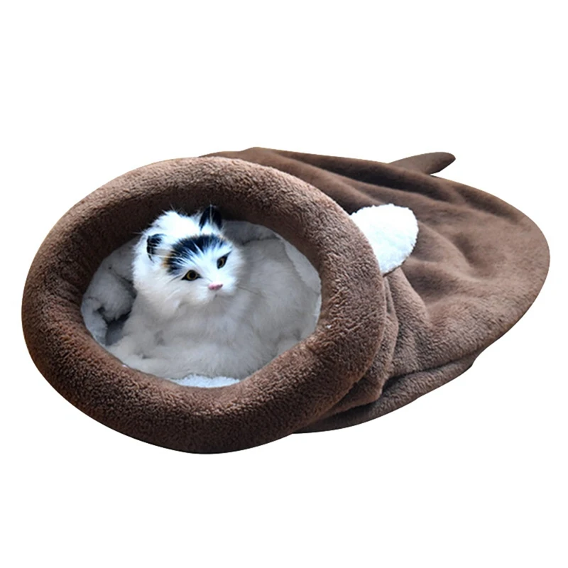 

Small Pet Velvet Warm Sleeping Bag For Winter Cat Comfortable Hideout Washable House For Pet Cat Kattenmand