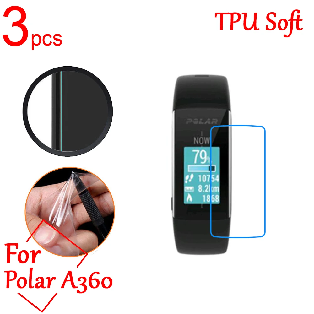 3 шт. ультрапрозрачные мягкие Защитные пленки из ТПУ на весь экран для смарт часов