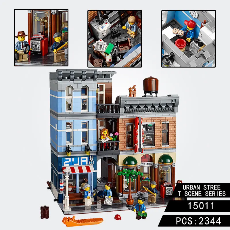 

Detective Office compatible Creator Series for legoing Creator City Street Set Building Blocks Bricks toys for children gifts