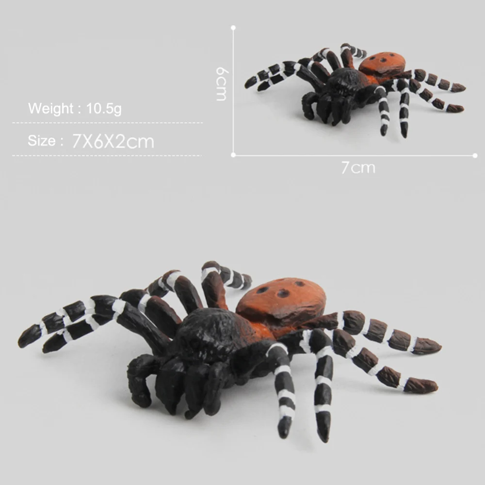 

4 Pcs Realistic Plastic PVC Spider Joke Gift Toy Trick Toy Halloween Funny Simulated Spider Model Costume Party Supplies
