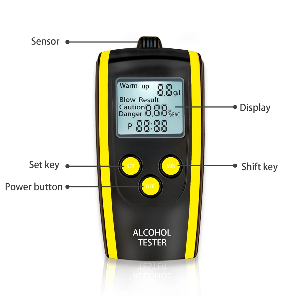 Portable Digital Breath Alcohol Tester Special Alcohol Tester Breath Drink Driving Analyzer LCD Screen Wine alcohol tester breath alcohol tester