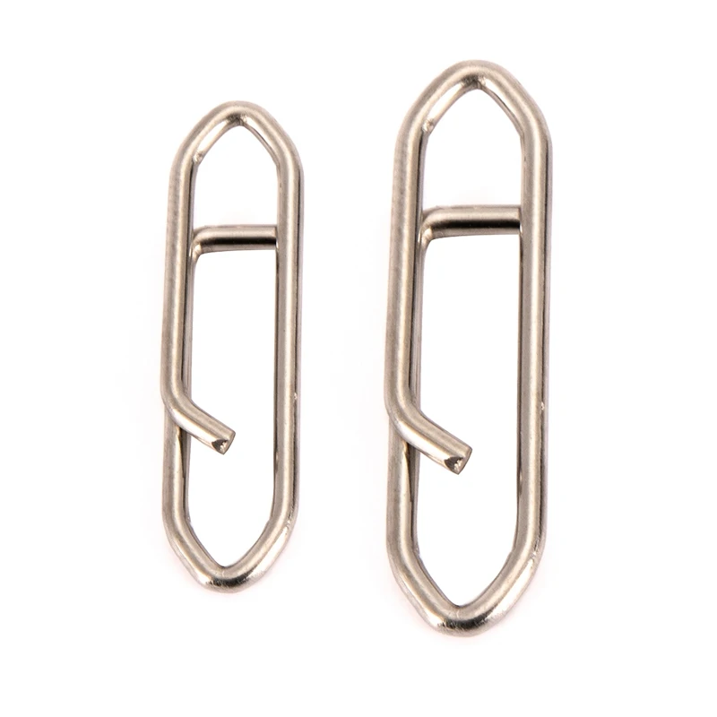 

200 Pcs Powerful Fishing Snap Stainless Steel Fishing Clip Interlock Fishing Tackle , 100 Pcs Type M & 100 Pcs Type S