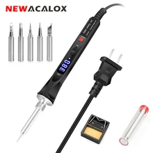 NEWACALOX – ensemble de fer à souder électrique numérique 80W, Mini pistolet de soudage à température réglable EU/US pour les outils de réparation de réparation IC/PCB