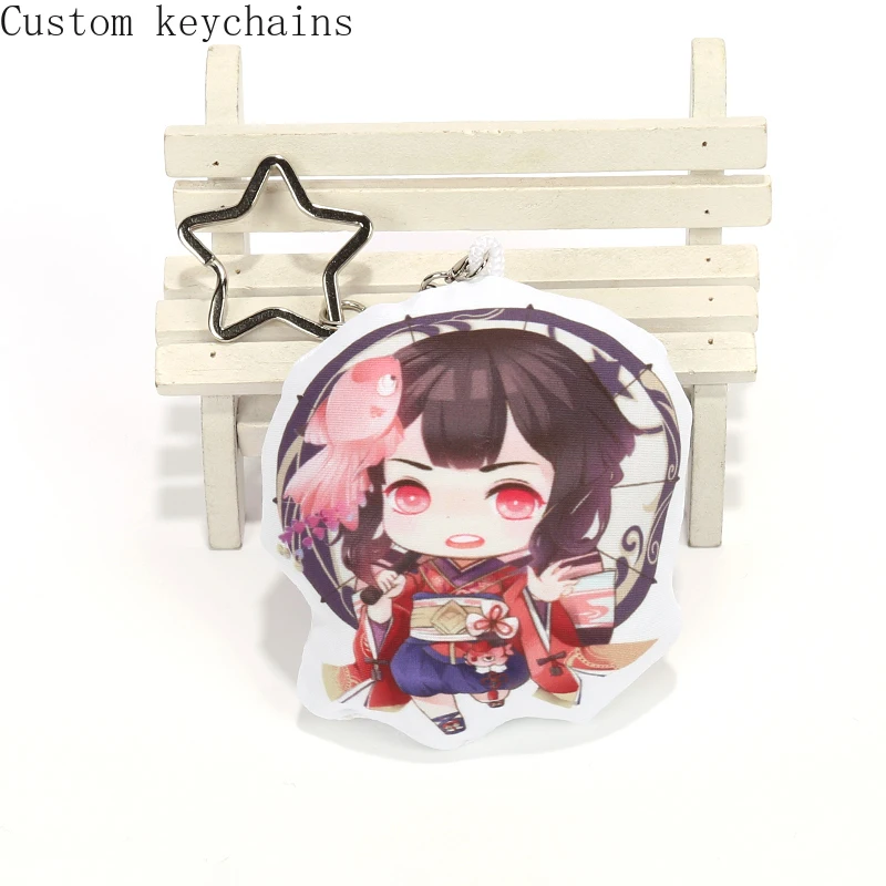 

10cm Plush Custom Printed Logo Mini Fabric Pillow Keychain