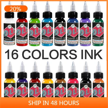 

30ml 16 Colors Tattoo Ink Pigment Permanent Body Arts Paint Dynamic For Lining And Shading Professional Tattoo Products