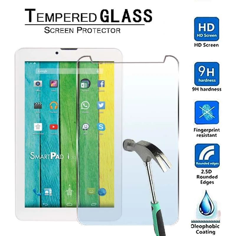 

For MEDIACOM SmartPad i7-Premium Tablet 9H Tempered Glass Screen Protector Film Protector Guard Cover