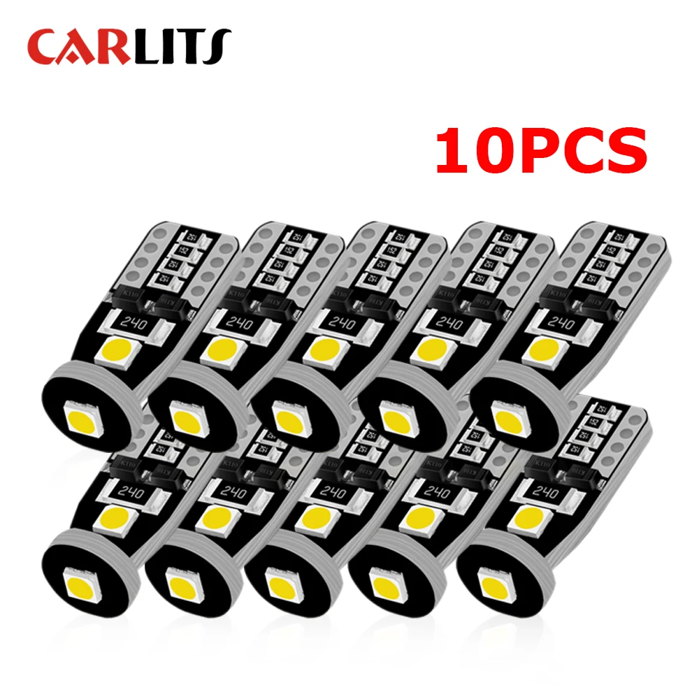 10 шт. автомобисветильник светодиодсветодиодный лампы 3SMD 5050 W5w 194 168|Сигнальная
