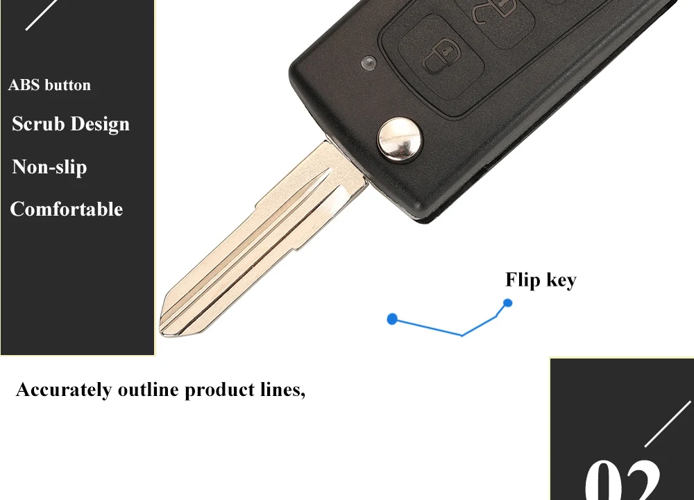 Keyforkess 434Mhz ID48 Flip Remote Key per Great Wall Haval Hover H3 H5 3 pulsanti chiavi di fabbrica originali Fob - H3bcab3d6e446411c86f452f2884a4141A
