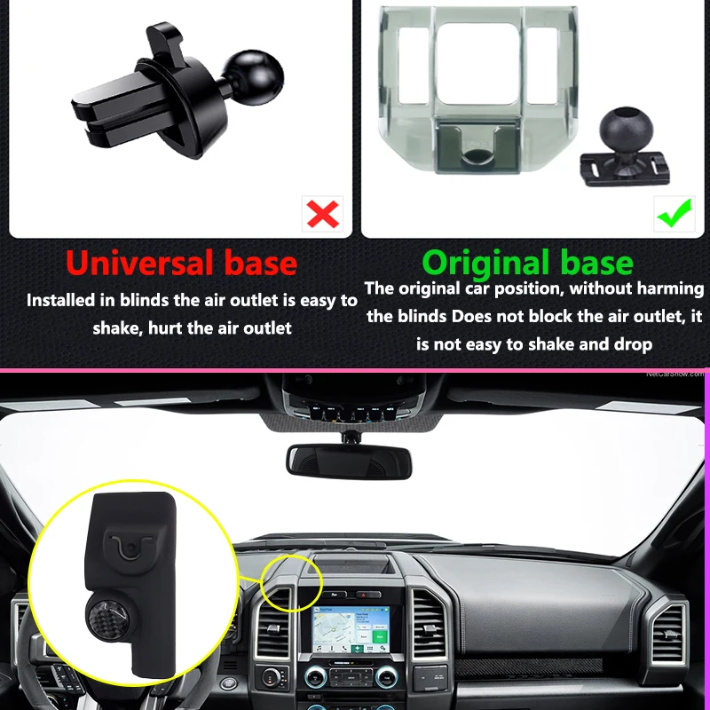 Universal 360 Degree Car Mount Phone GPS Holder for Ford F150 F-150 2015-2019
