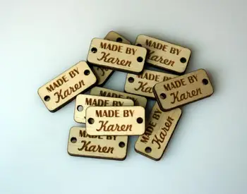 

Custom Wood Tags Personalized Buttons Small Wooden Tags Engraved Knitting Buttons Craft Buttons Business Tags Laser Cut Logo Eng